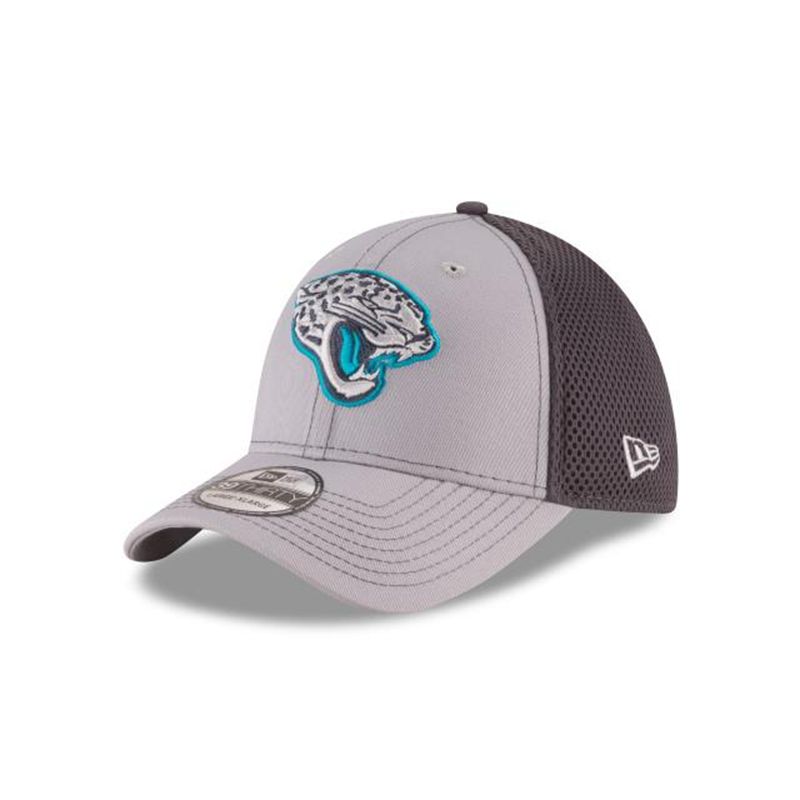 NFL Jacksonville Jaguars Grayed Out 39Thirty Stretch Fit (PHN4969) - Grey New Era Caps